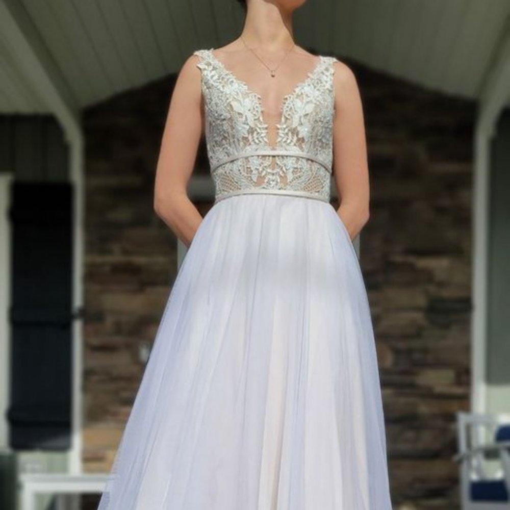 Customized Lillian West Style 66059 Wedding Dress  Size 6 (Street size 2-4) NEW
